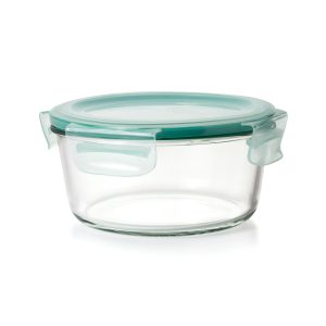 קופסת אחסון למטבח עגולה מזכוכית "סנאפ" 1.68 ליטר OXO