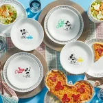 ⁦צלחת מנה ראשונה כחולה 21.5 ס"מ Mickey קורל⁩ – תמונה ⁦5⁩
