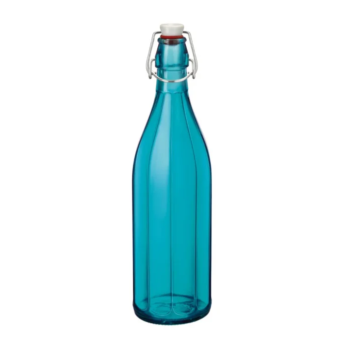 בקבוק זכוכית 1 ליטר אוקספורד כחול