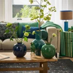 ⁦אגרטל מתכת עגול ירוק Home Decor⁩ – תמונה ⁦4⁩