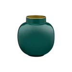 אגרטל מתכת עגול גובה 10 ס"מ בצבע ירוק Home Decor
