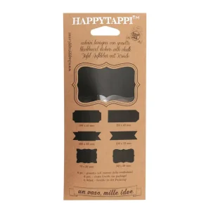 סט 6 מדבקות לוח + גיר HAPPYTAPPY